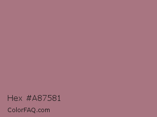 Hex #a87581 Color Image