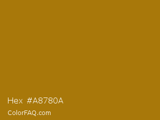 Hex #a8780a Color Image