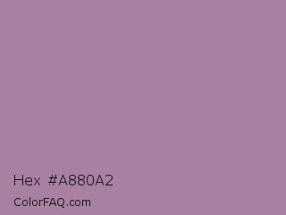 Hex #a880a2 Color Image