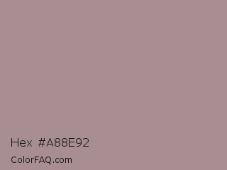 Hex #a88e92 Color Image