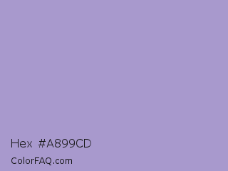 Hex #a899cd Color Image