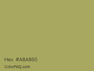 Hex #a8a860 Color Image