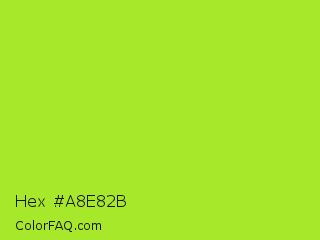 Hex #a8e82b Color Image