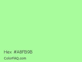 Hex #a8fb9b Color Image