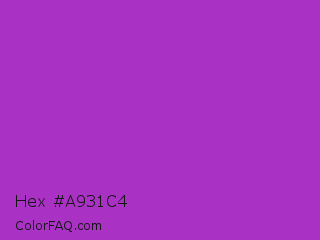Hex #a931c4 Color Image