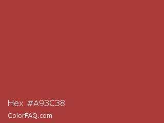 Hex #a93c38 Color Image