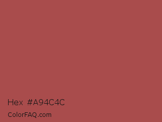 Hex #a94c4c Color Image