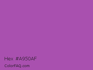 Hex #a950af Color Image