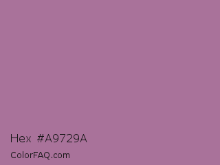 Hex #a9729a Color Image