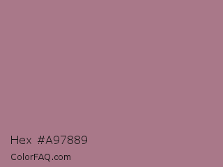 Hex #a97889 Color Image
