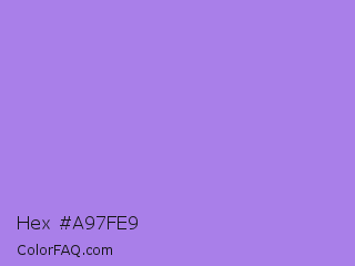 Hex #a97fe9 Color Image