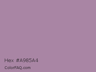 Hex #a985a4 Color Image