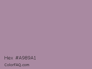 Hex #a989a1 Color Image