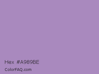 Hex #a989be Color Image