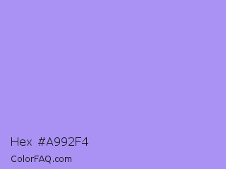 Hex #a992f4 Color Image
