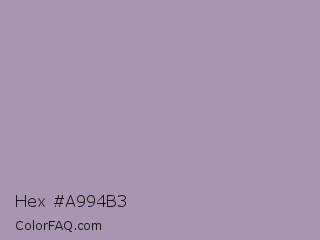 Hex #a994b3 Color Image