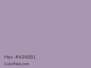 Hex #a996b1 Color Image