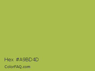 Hex #a9bd4d Color Image