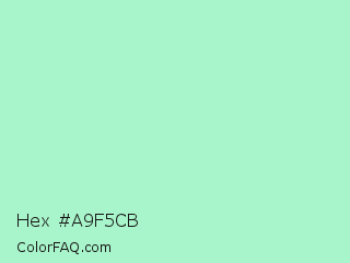 Hex #a9f5cb Color Image