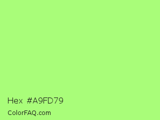 Hex #a9fd79 Color Image