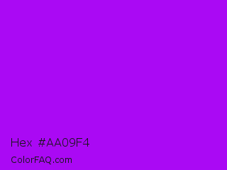 Hex #aa09f4 Color Image