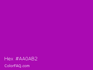 Hex #aa0ab2 Color Image