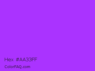 Hex #aa33ff Color Image