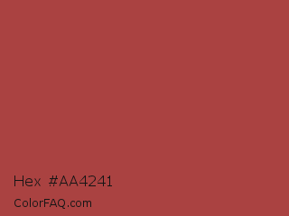 Hex #aa4241 Color Image