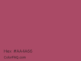 Hex #aa4a66 Color Image