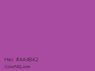 Hex #aa4ba2 Color Image