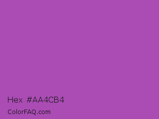 Hex #aa4cb4 Color Image