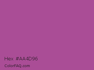 Hex #aa4d96 Color Image
