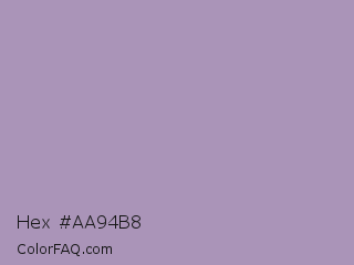 Hex #aa94b8 Color Image