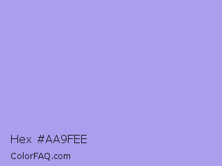 Hex #aa9fee Color Image