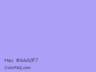 Hex #aaa0f7 Color Image