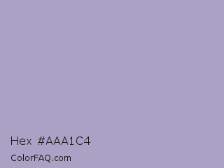 Hex #aaa1c4 Color Image