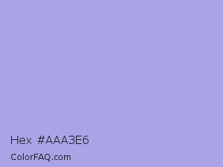 Hex #aaa3e6 Color Image