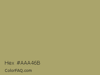 Hex #aaa46b Color Image
