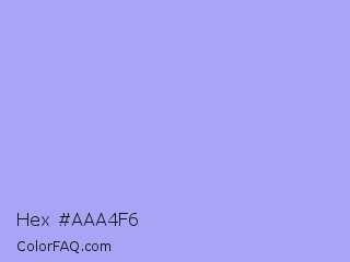 Hex #aaa4f6 Color Image