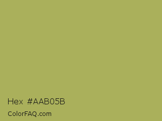 Hex #aab05b Color Image