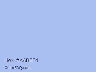 Hex #aabef4 Color Image
