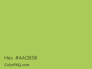 Hex #aacb58 Color Image