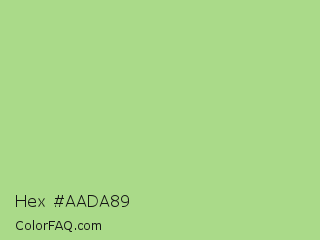 Hex #aada89 Color Image