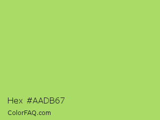Hex #aadb67 Color Image