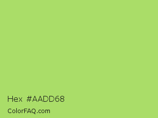 Hex #aadd68 Color Image
