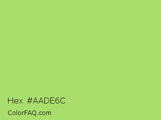 Hex #aade6c Color Image