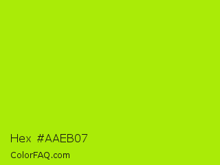 Hex #aaeb07 Color Image