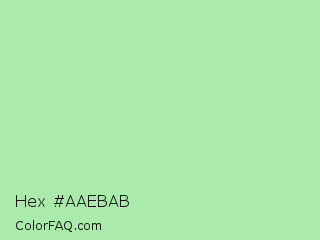 Hex #aaebab Color Image