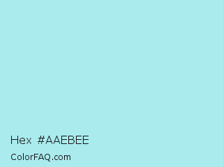 Hex #aaebee Color Image