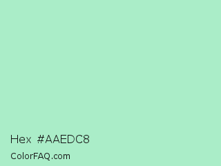 Hex #aaedc8 Color Image